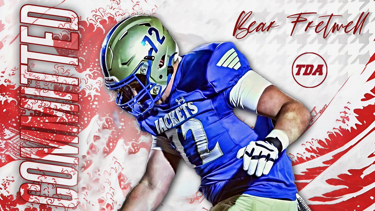 TDAlabamaMag's tweet image. 2026 6-foot-7, 300-pound OL Bear Fretwell has flipped his commitment to Alabama.