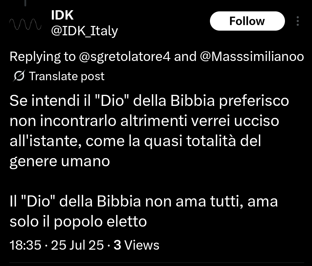 sgretolatore4's tweet image. Pensiero gnostico.
I prossimi in linea sono i cristiani.