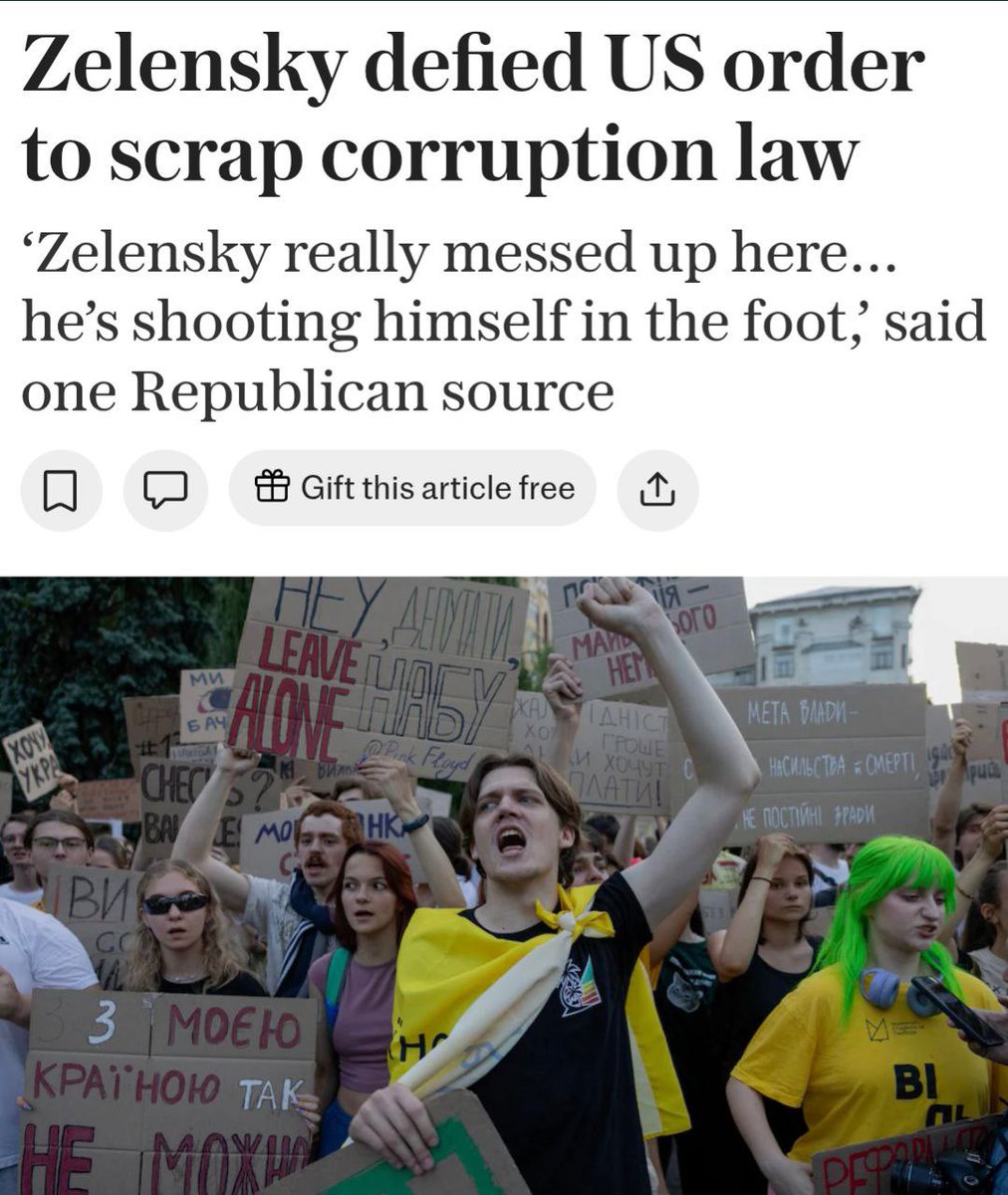 David_vanH's tweet image. Les nationalistes avaient infiltré Maidan en 2013 et causé une guerre civile en Ukraine qui dure depuis 12 ans !
Les manifs contre la corruption de Zelensky peuvent apporter la Paix en Europe !
DEHORS LES CORROMPUS
🕊️VIVE LA PAIX 🕊️