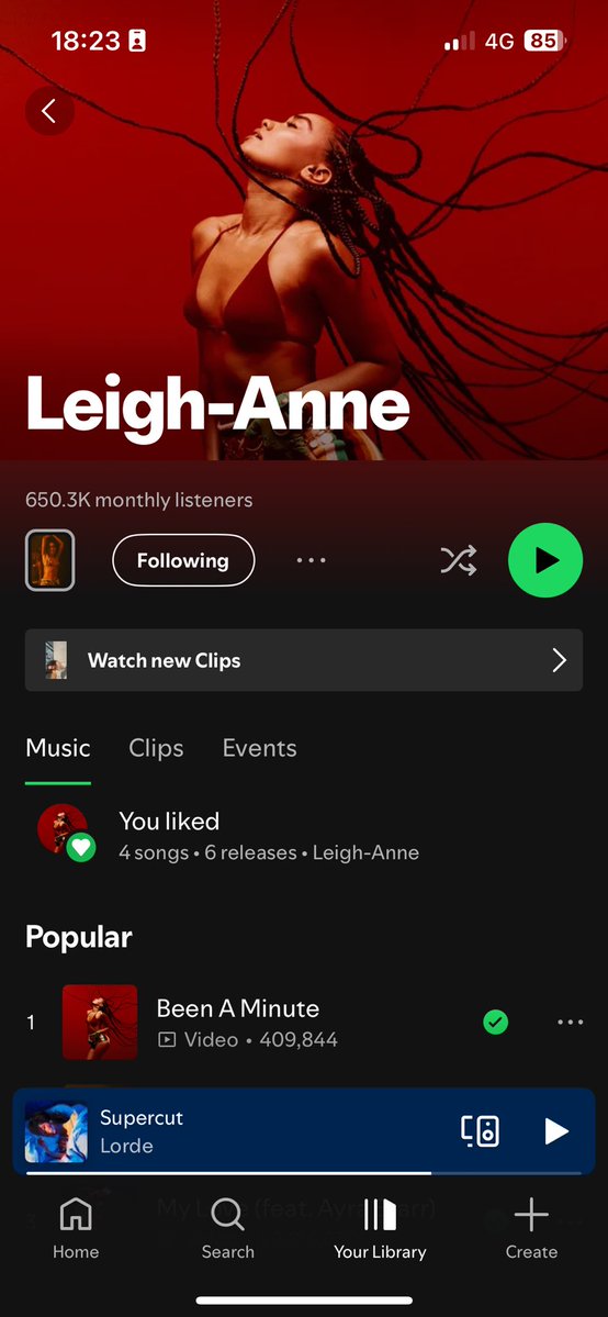 dailyLAPinnock's tweet image. ‘Been A Minute’ is the #1 Most Popular song on Leigh-Anne’s Spotify! ❤️

#1 — Been A Minute
#2 — Nature
#3 — My Love (feat. Ayra Starr)
#4 — Don’t Say Love 
#5 — Stealin’ Love