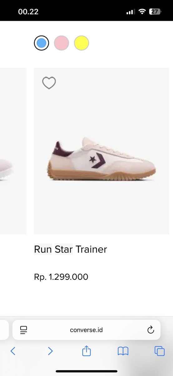 ada yg lagi nyariii sharingan converse ga, pls aku mau yg run star trainer yg blush pink😔
