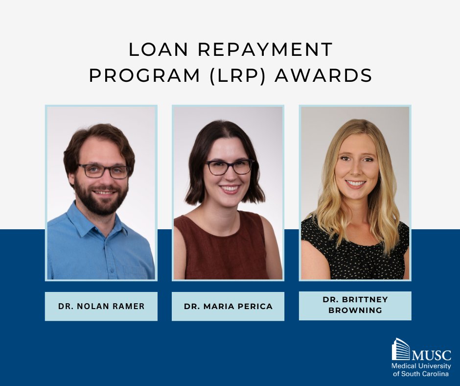 Congrats to Drs. Ramer (NIDA), Browning (NIAA), and Perica (NIAA) on receiving Loan Repayment Program (LRP) awards! 
The LRP is a highly competitive program that helps recruit &amp; retain outstanding early-stage investigators by repaying a portion of their eligible educational debt.