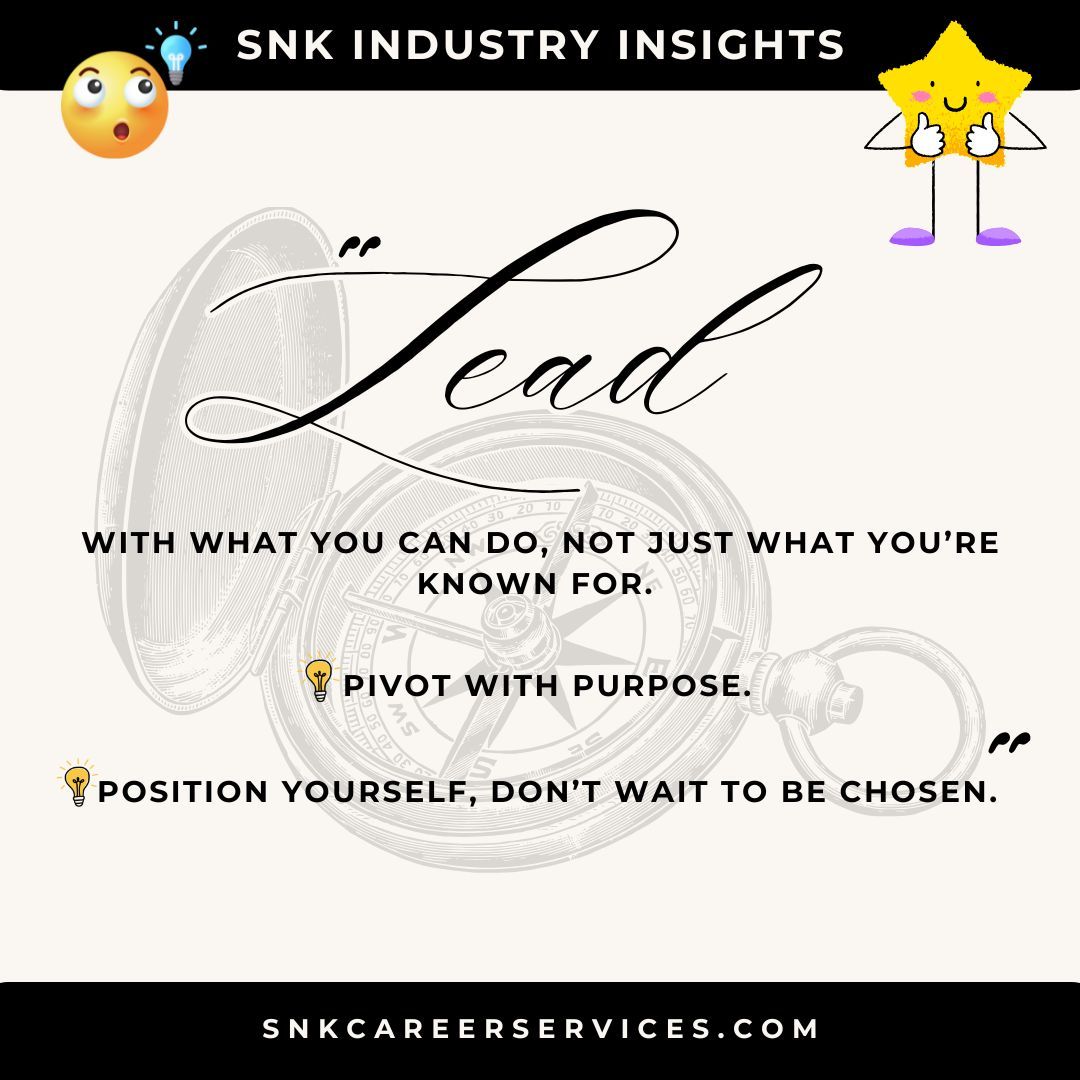 ShakeyiaK's tweet photo. Lead with what you can do, even if it's not what you're known for. SNK Careers can help! https://t.co/kl66O3yS6i