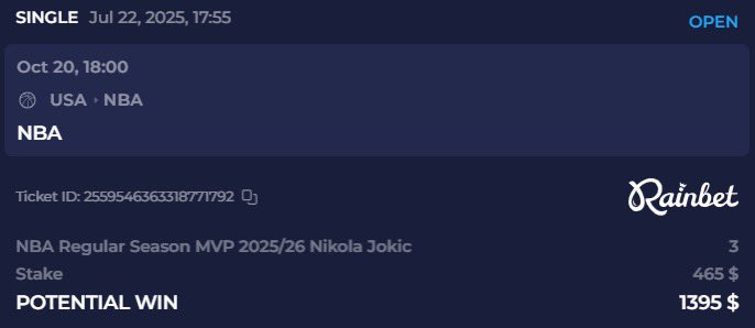 DubsBetterr's tweet image. Making the early call … Jokic gonna get that MV4🃏He out for revenge with a way better team this year, lock it in.