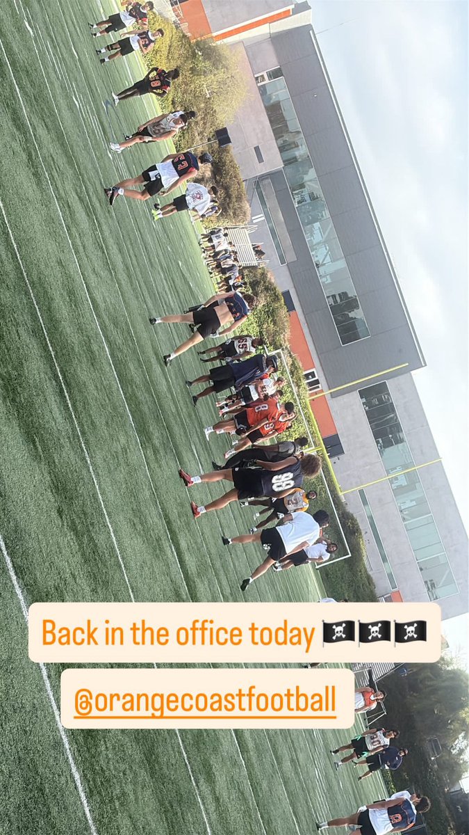 Coach Alex Cervantes (@vidrieroacc562) on Twitter photo Final day of summer ball here at the coast !!!! 1 week off then it’s fall practice August 4th 🏴☠️🏴☠️🏴☠️
We are still on the hunt for all positions !!
Offense , Defense and Special Teams!!
Come in and compete for what you want !
Go Coast Pirates UP🏴☠️⚔️
<a href="/coastfball/">OCC FOOTBALL</a> Final day of summer ball here at the coast !!!! 1 week off then it’s fall practice August 4th 🏴☠️🏴☠️🏴☠️
We are still on the hunt for all positions !!
Offense , Defense and Special Teams!!
Come in and compete for what you want !
Go Coast Pirates UP🏴☠️⚔️
<a href="/coastfball/">OCC FOOTBALL</a>