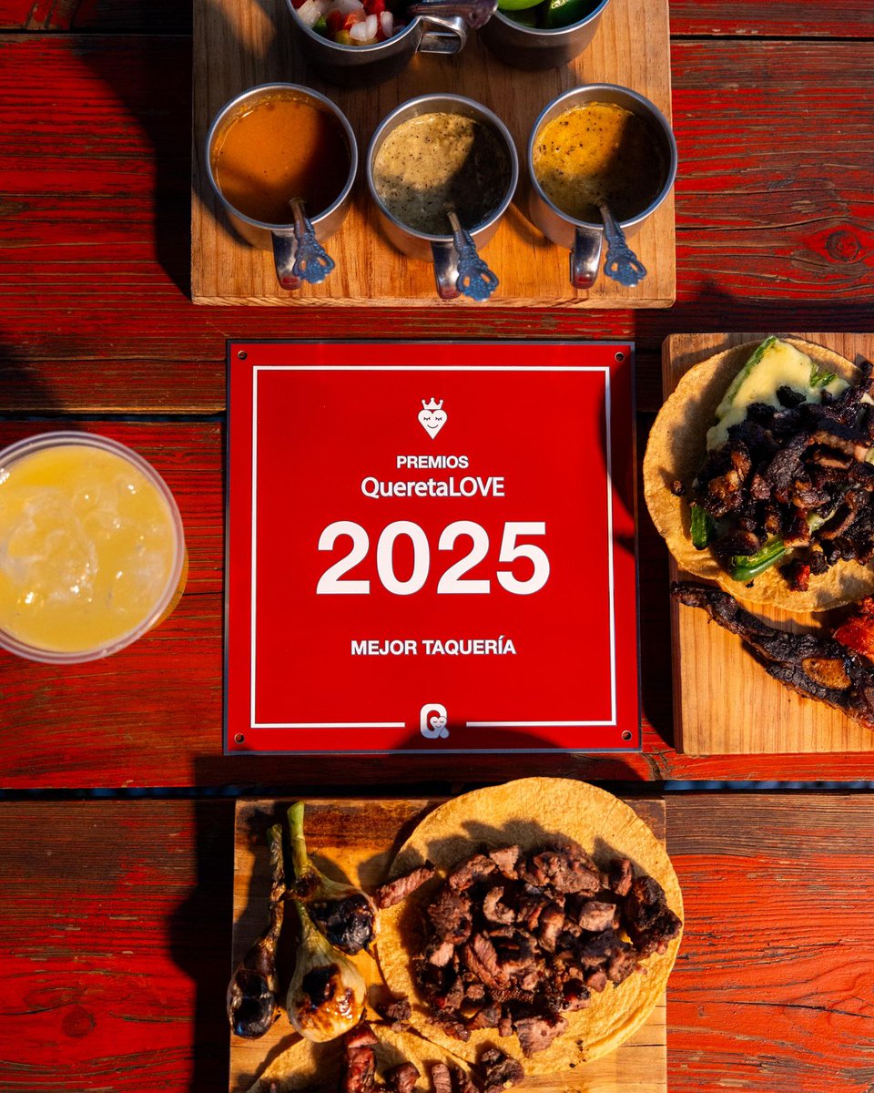 SoyQueretaLOVE's tweet image. La comunidad #QueretaLOVE felicita con mucho orgullo a:
🌟Xuxos Grill🌟
por ser reconocidos como los MEJORES TACOS de #Queretaro en los #PremiosQueretaLOVE2025.
🌮
¡Gracias a todos por participar con su voto entusiasta! 💞