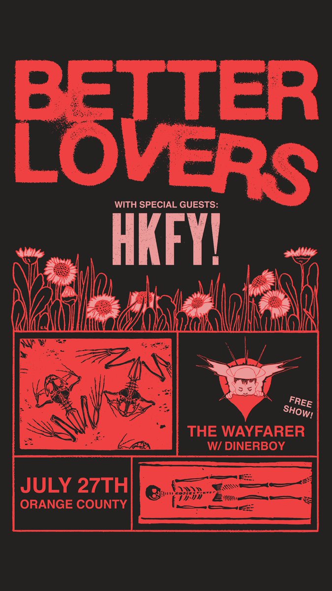 betterlovers's tweet image. ICYMI - WEST COAST WEEKEND
Saturday… Long Beach Warped Tour set time announced in the am.
Sunday… FREE SHOW @ The Wayfarer in Orange County w/ Hong Kong Fuck You and Dinerboy
Tuesday… San Diego @ Brick By Brick w/ HKFY!, @Lockslipband and The Undertaking! Cowabunga!