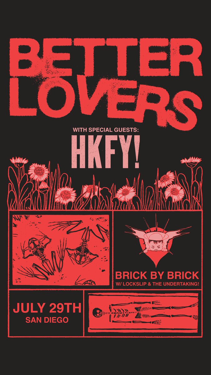 betterlovers's tweet image. ICYMI - WEST COAST WEEKEND
Saturday… Long Beach Warped Tour set time announced in the am.
Sunday… FREE SHOW @ The Wayfarer in Orange County w/ Hong Kong Fuck You and Dinerboy
Tuesday… San Diego @ Brick By Brick w/ HKFY!, @Lockslipband and The Undertaking! Cowabunga!