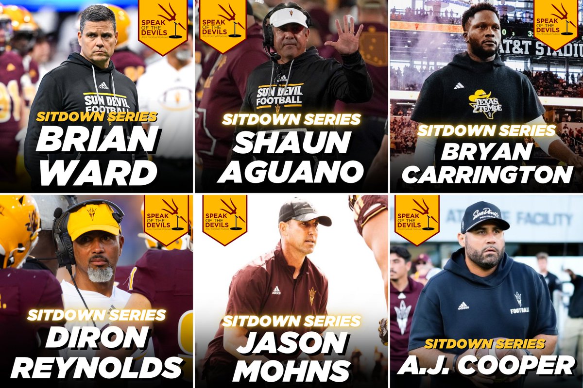 Brad Denny (@bdenny29) on Twitter photo Fall camp is nearly here. Get GREAT insight from ASU coaches on their groups (+ more coming next week) on <a href="/SotDPodcast/">Speak of the Devils</a>
DC Brian Ward: youtu.be/M963M1yUz3w
RB coach Shaun Aguano: youtu.be/4aaBwfjM_y8
DL coach Diron Reynolds: youtu.be/mMDRmtgu0Uk
LB coach: A.J. Cooper: Fall camp is nearly here. Get GREAT insight from ASU coaches on their groups (+ more coming next week) on <a href="/SotDPodcast/">Speak of the Devils</a>
DC Brian Ward: youtu.be/M963M1yUz3w
RB coach Shaun Aguano: youtu.be/4aaBwfjM_y8
DL coach Diron Reynolds: youtu.be/mMDRmtgu0Uk
LB coach: A.J. Cooper: