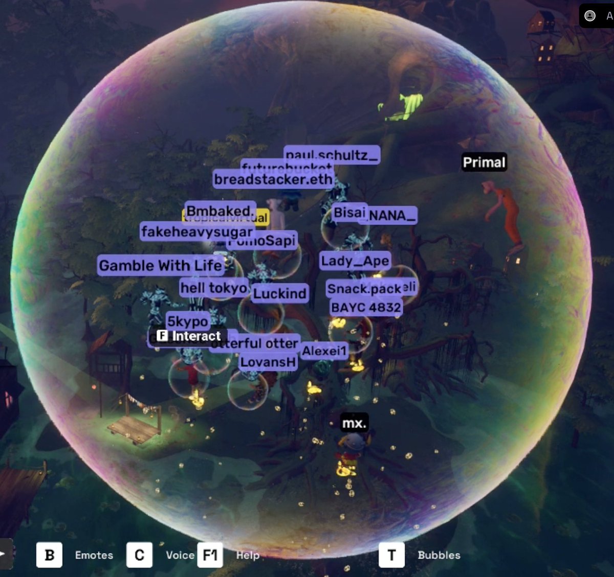 gamblewithlife's tweet image. GM
Been hanging out in @OthersideMeta Bubbles this morning.
I am so bullish on what @yugalabs is building and what the community will be building out in the OtherSide.
Really need to get my hands on some Yuga assets!