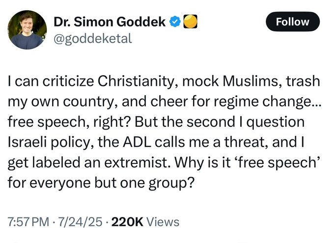Adam Mossoff (@adammossoff) on Twitter photo The ignorance of antisemites is matched only by their moral rot. Hey, <a href="/goddeketal/">Dr. Simon Goddek</a>, google "Salmon Rushdie attack." Try googling "South Park episode 201" to discover there's only 1 episode in 28 seasons that you can't watch anymore. Try googling "Charlie Hebdo attack." The ignorance of antisemites is matched only by their moral rot. Hey, <a href="/goddeketal/">Dr. Simon Goddek</a>, google "Salmon Rushdie attack." Try googling "South Park episode 201" to discover there's only 1 episode in 28 seasons that you can't watch anymore. Try googling "Charlie Hebdo attack."