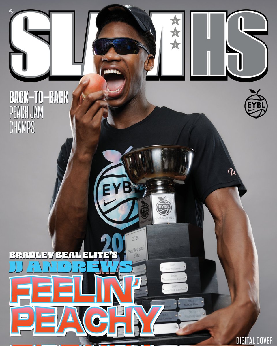 SLAM HS Hoops (@slam_hs) on Twitter photo Peaches are best in July ‼️
JJ Andrews has etched his name in EYBL history as the 2025 Nike Peach Jam Champion AND as the first high school boys hooper to get a SLAM HS digital cover.
Tap in for more: slam.ly/jj-story Peaches are best in July ‼️
JJ Andrews has etched his name in EYBL history as the 2025 Nike Peach Jam Champion AND as the first high school boys hooper to get a SLAM HS digital cover.
Tap in for more: slam.ly/jj-story