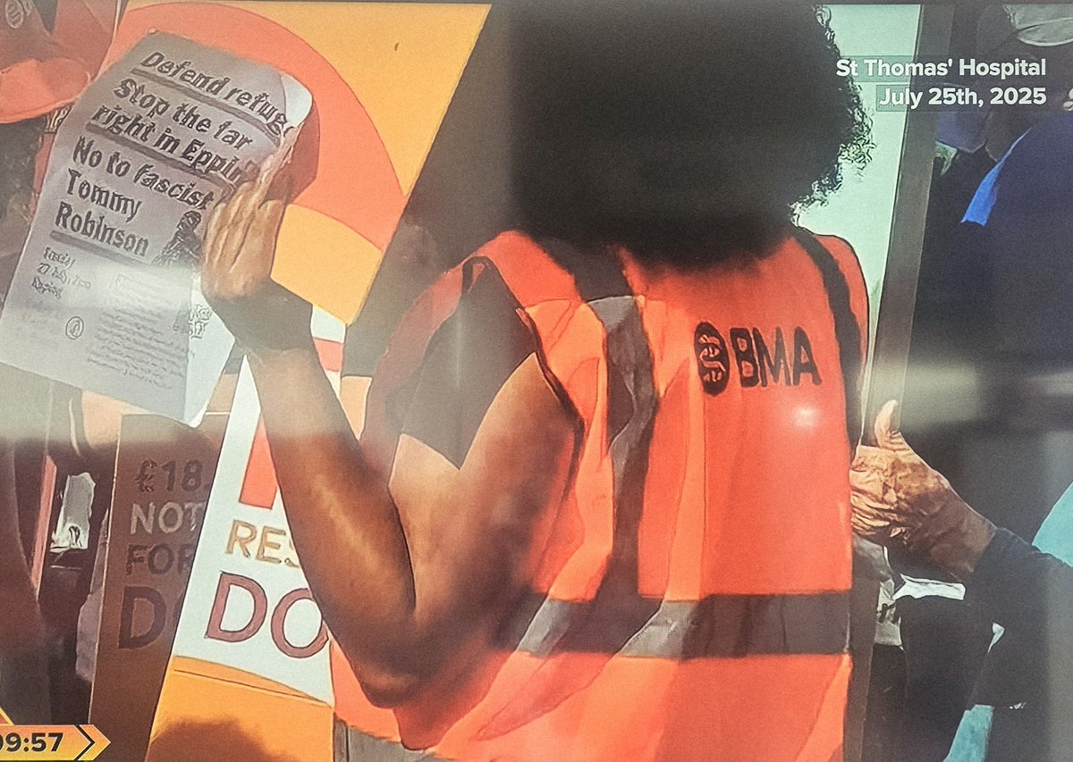 CCearuilin's tweet image. Michelle, can you ask your leftwing guest what any of these slogans have to do with the BMA and junior doctors? Or is it true that the BMA members are antifa activists? @MichelleDewbs @danielmgmoylan @GBNEWS