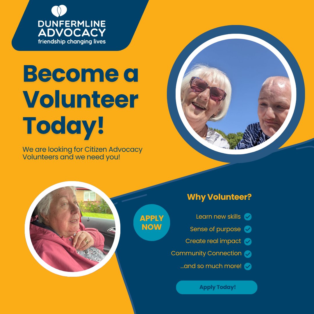 July is #AntiBoredomMonth – Volunteering with Dunfermline Advocacy is a fantastic way to fill that gap. Whether you have a few hours a week or just some time to spare now and then, becoming an advocate can make a real difference in someone’s life – and in yours. #Volunteer
