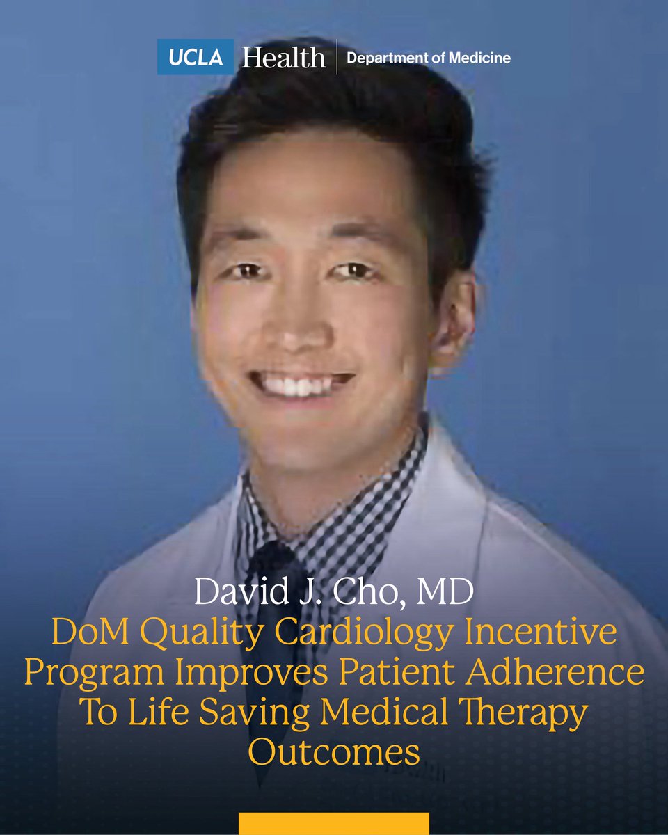 DOM_UCLA's tweet image. Check out the incredible work coming out of the UCLA Cardiology Quality Improvement Program! By combining data, incentives, and clinician support, the program is boosting patient adherence to life-saving heart therapies and improving outcomes. Learn more: uclahs.fyi/4lL8hWt