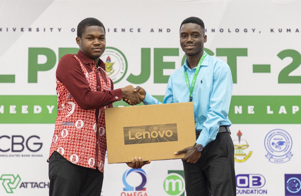 Noticeboardgh's tweet image. On July 17, 2025, @nugs_knust President gifted 25 laptops to students in need! 💻📚 Empowering students, one laptop at a time! 💡 #NUGSKNUST #StudentEmpowerment #KNUST