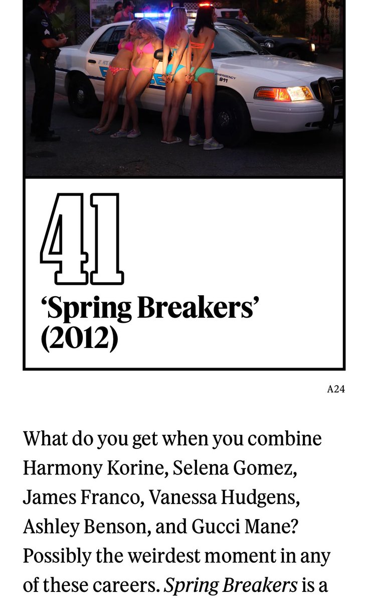 selnwr's tweet image. rolling stone knows what’s up, spring breakers the cult classic that you are