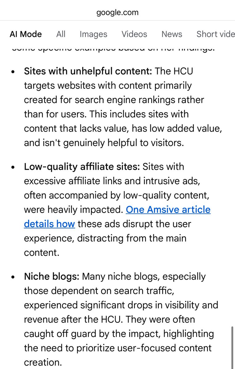 Seeing more examples of intuitive, in-line external links in Google AI Mode lately. 

A good sign.
