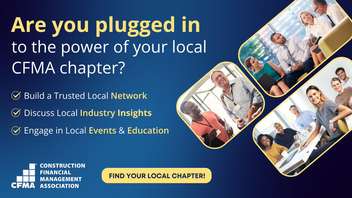 Your CFMA chapter can help your career grow! From tailored education to leadership opportunities, your local chapter connects you to valuable local education and connections. Find and join your local chapter ➤ hubs.la/Q03yMMzQ0