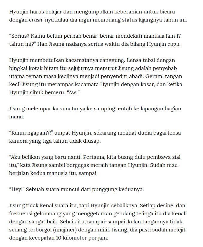 tahubackso's tweet photo. 一 aku harap kacamata itu rusak dan wajahmu blur selamanya (aku tidak mau kamu jatuh cinta balik padaku) 

meet ugly, meet cute // seungjin highschool AU - 348 words https://t.co/1JtoNGzdDU