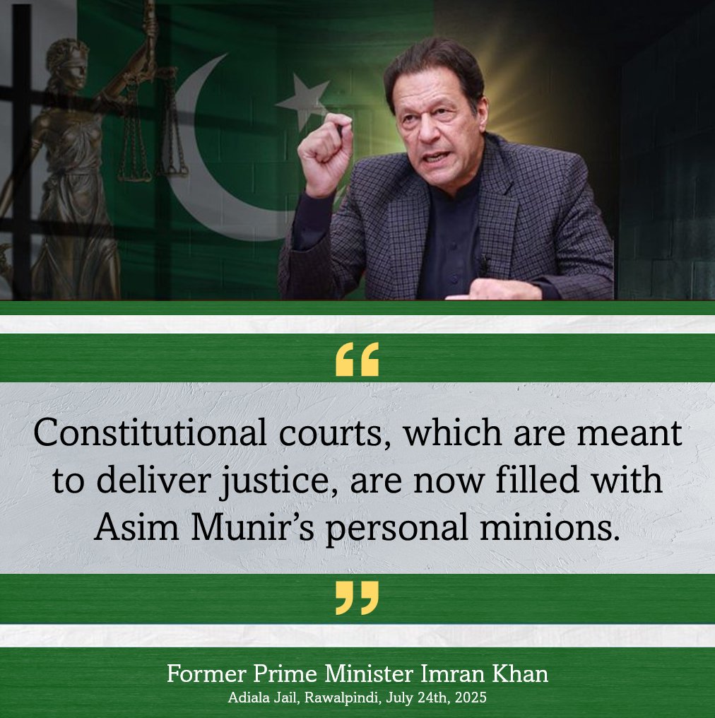 PTIOfficialUSA's tweet image. The superior judiciary in Pakistan is no longer capable of protecting the fundamental rights of citizens.
The 26th constitutional amendment - passed through "brute force" tactics of threats, intimidation, blackmail, abduction, and torture - has led to hand-picked judges being…