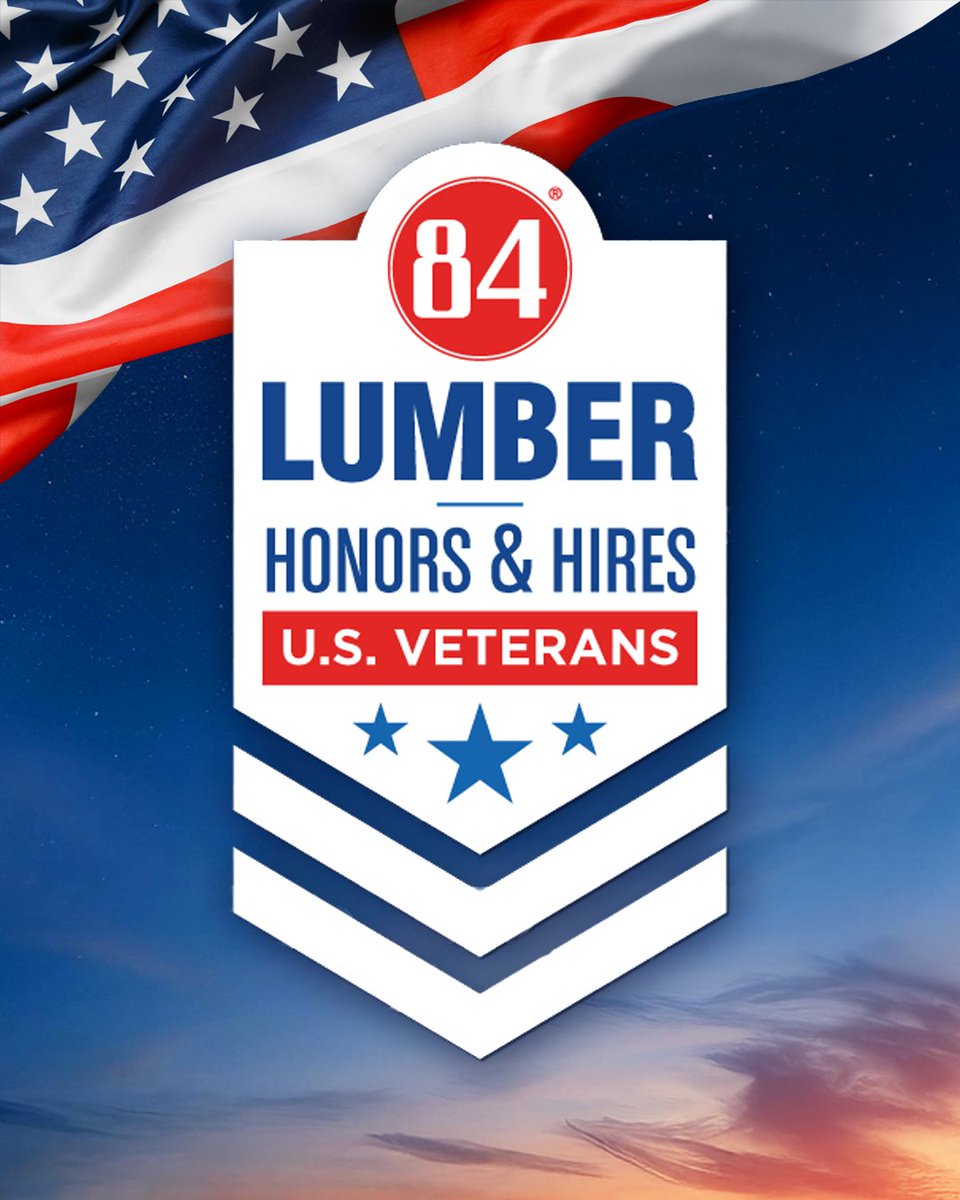 MemorialDayPBS's tweet image. Today on #HireAVeteranDay, we express our gratitude to National Memorial Day Concert sponsor @84LumberNews and their commitment to supporting and hiring our nation’s veterans.
Learn more about career opportunities and what makes 84 Lumber a military-friendly employer on their…