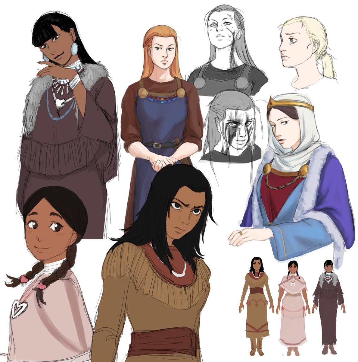 sillydecay's tweet image. its fine this arc wasn't very woman focused. ill simply make all my vinland ocs women to restore balance 😌🌻