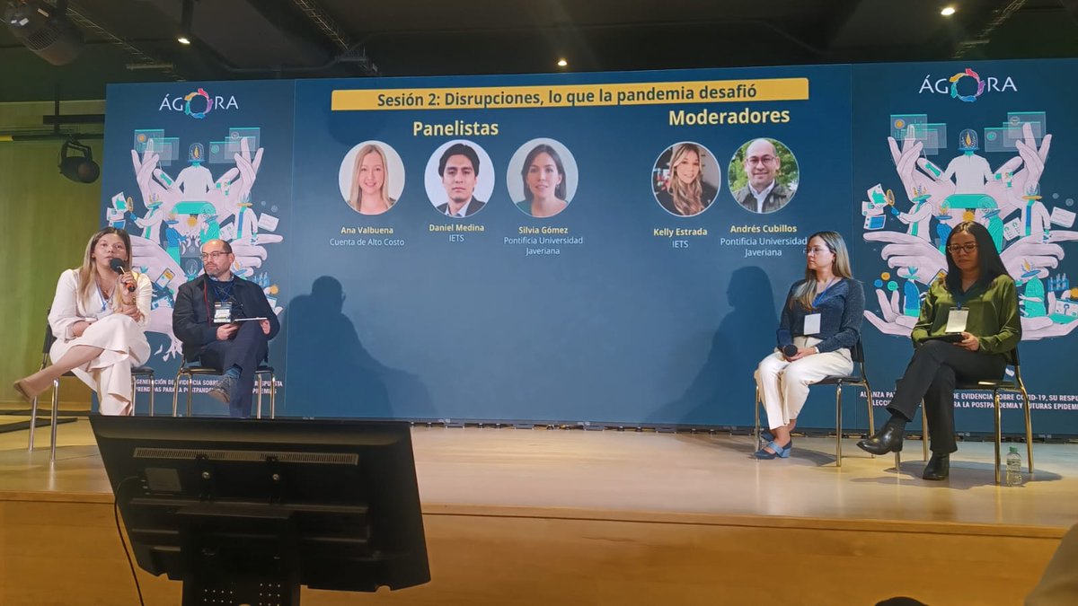 #ÁgoraLeccionesPostPandemia En este momento, nos encontramos en el panel de la Sesión 2 "Disrupciones, lo que la #pandemia desafió", reflexionando con la #CuentaDeAltoCosto y el
<a href="/IETSColombia/">Instituto de Evaluación Tecnológica en Salud</a> sobre los aprendizajes para lograr un #SistemaDeSalud resiliente a las pandemias.