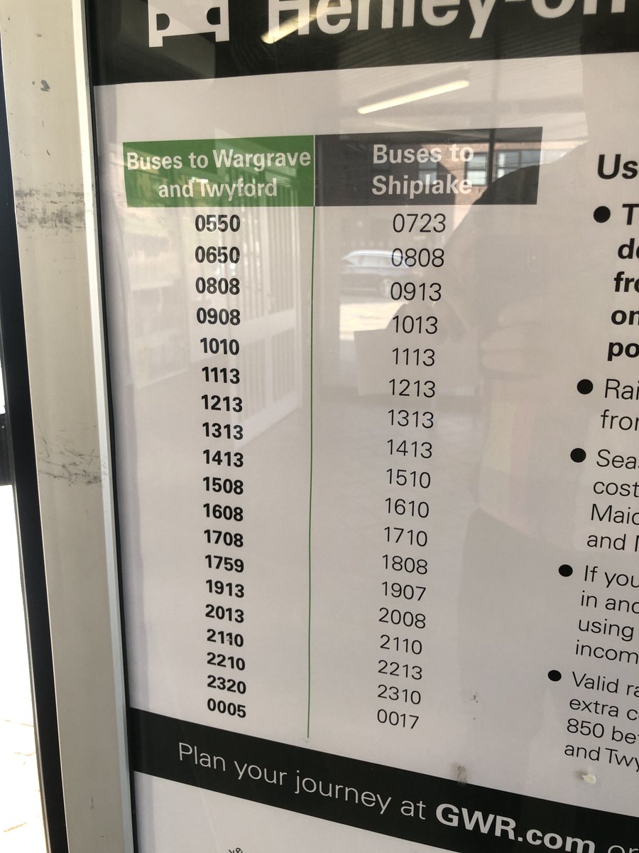 Here are the rail replacement bus times from Henley for 28th July to 1st August while the line is closed.