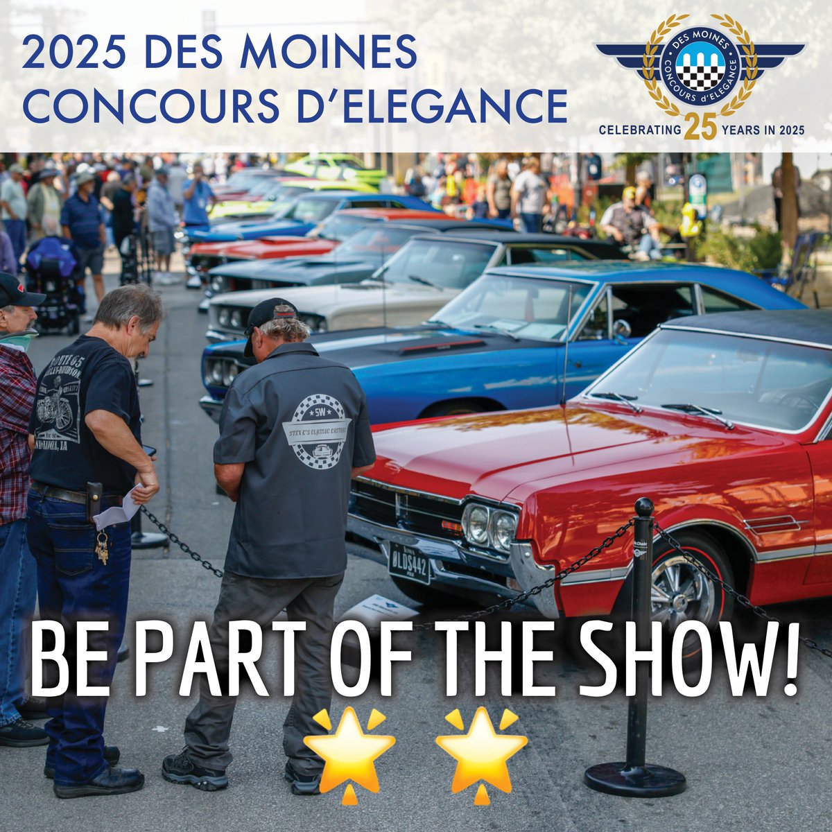 DSMConcours's tweet photo. The clock is ticking! Want your car featured at the Des Moines Concours d’Elegance? Apply before July 31st at midnight!
✅ https://t.co/M4aQKYwExX https://t.co/idzJnoTqEu