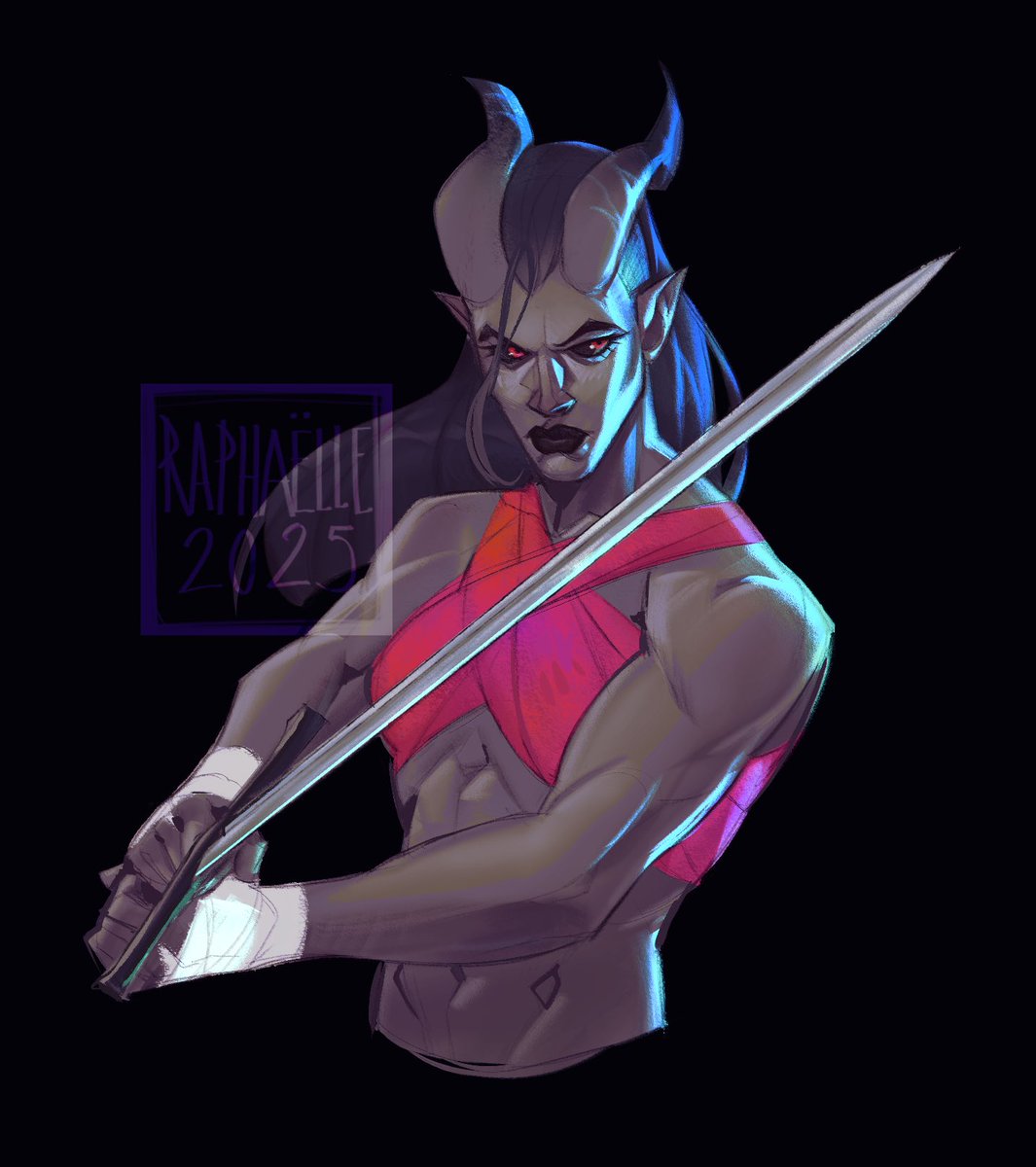 raphaellethew's tweet image. #artfight2025 #Artfightteamcrystals revenge on @rosalynnart 🫶🏻🖤