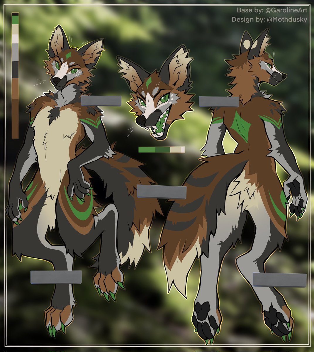 🌿🌱Forrest canine adopt🌱🌿 
SB:$150
MI:$10
AB:$400
--
🌱-Winner gets full design and a name added to the sheet! 
--
🌱-Bidding will be held via DMs, if you comment a bid via the thread below, it will be deleted! 
🌱-Bidding will end August 1st!