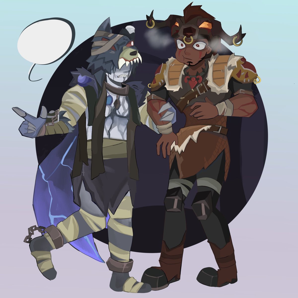 ghostxalien's tweet image. Woaah wolf and bull comm #willnaib #idv #identityv
