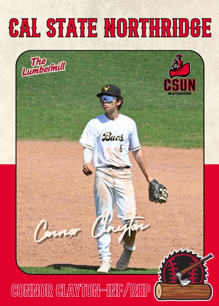 connorcclayton's tweet image. I am so blessed and excited to announce my decision to further pursue my academic and baseball career at Cal State Northridge! I want to thank God, my family, friends, advisor, teammates, and coaches who have all made an impact on me as a person and player along the way. I also…