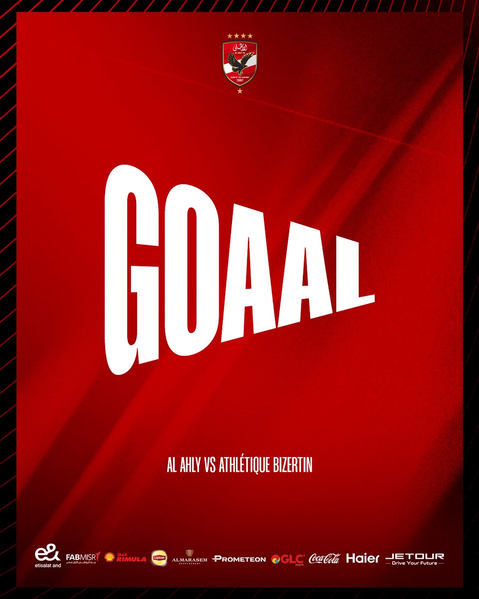AlAhlyEnglish's tweet image. Sherif comes with the third ๐ช๐ผ๐คฉ
AL AHLY 3๏ธโฃ
ATHLรTIQUE BIZERTIN 0๏ธโฃ