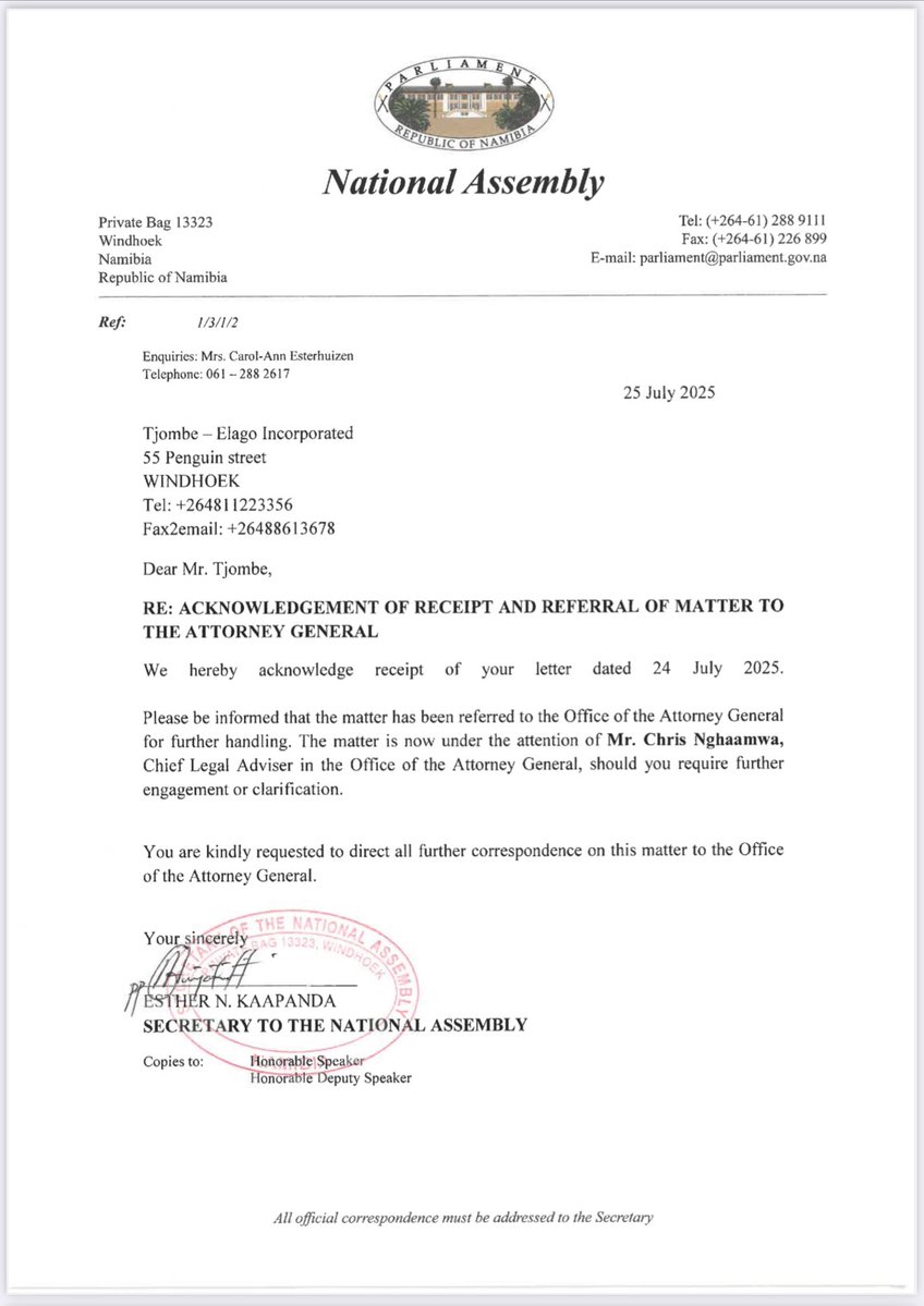 Shipululo's tweet image. People of Namibia 🇳🇦 
Check how the Parliament of the Republic of Namibia is now RUNNING AWAY and HIDING from their own CORRUPTION. When they were holding their SECRET MEETINGS to plan for corruption and embarrass our country, they didn’t think of CHRIS NGHAAMWA but now that the…