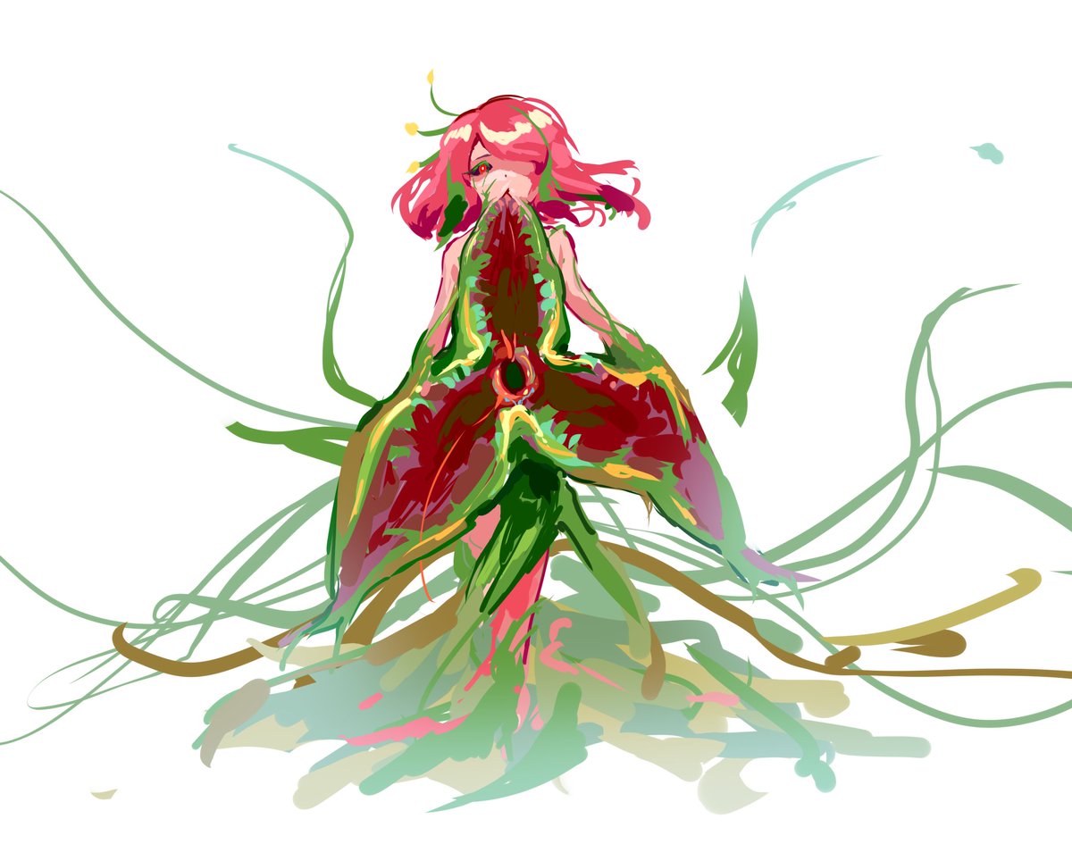 plantera girl draft.
but more like a monster.（if）
#terraria