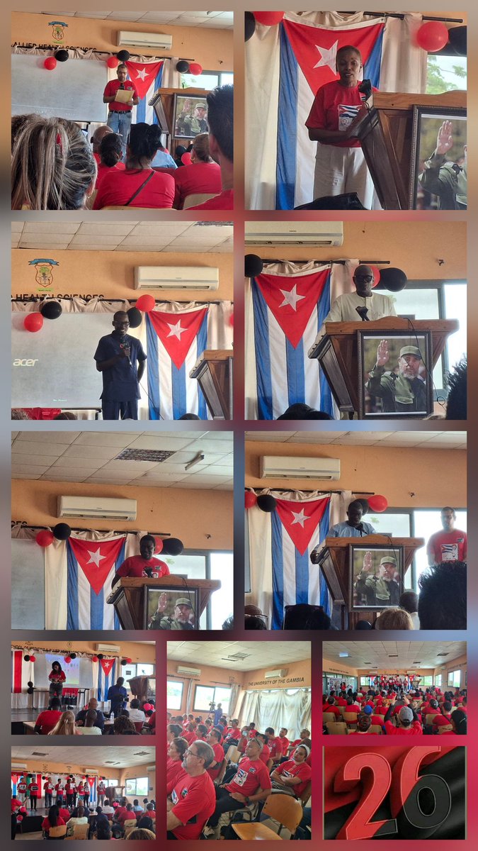 toscsano67159's tweet image. Hoy la BmcGambia 🇨🇺🫱🏻‍🫲🏽🇬🇲realizó el Acto Conmemorativo por el 26 de Julio,fue un día emotivo,no solo por el significado de la fecha para los cubanos,para los revolucionarios, sino también porque nos acompañaron nuestros hermanos gambianos,Fidel estuvo en cada momento.
#CubaCoopera