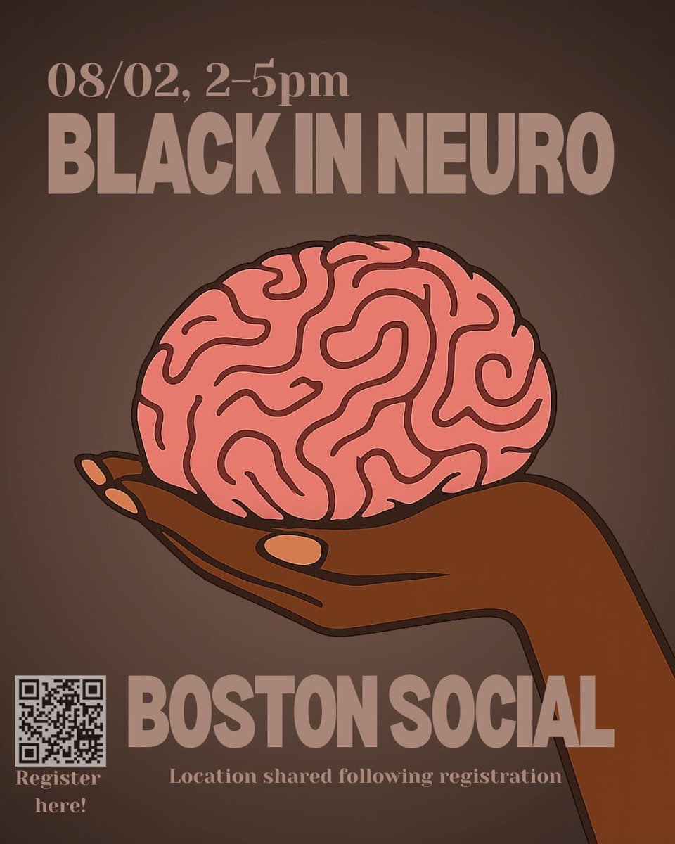 BlackInNeuro's tweet image. #BINBoston is back! 🧠🎉
Join us Sat, Aug 2 from 2–5 PM for a community social with local scholars & professionals. All are welcome — students, faculty, & more!
📍Register for details: tinyurl.com/BINBoston2025
#BlackInNeuro #NeuroTwitter #Networking