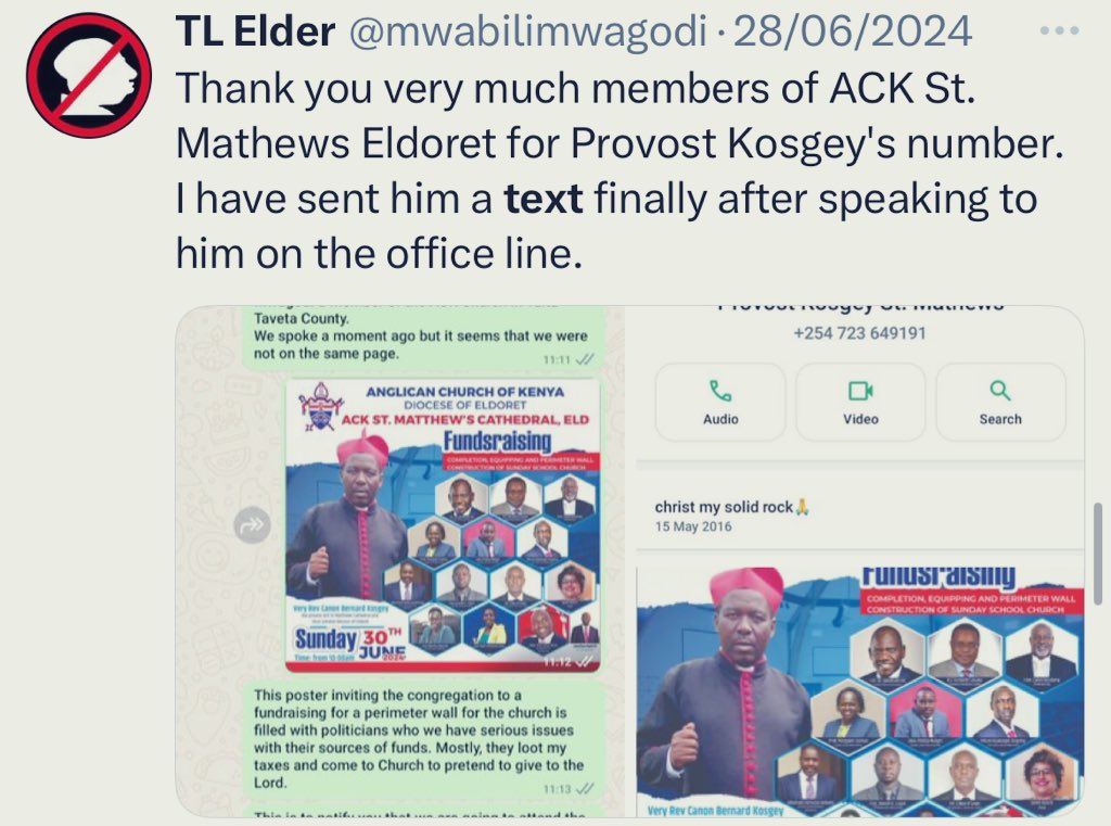 In 2024 Mwabili played a huge role in calling out churches. He made some pastors and Bishops refund money that was donated by politicians.

Let us stand with him.

#FreeMwabiliMwagodi