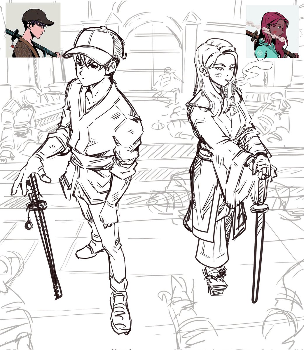 JunkuNFT's tweet image. Someone wants to draw 2 @Azuki