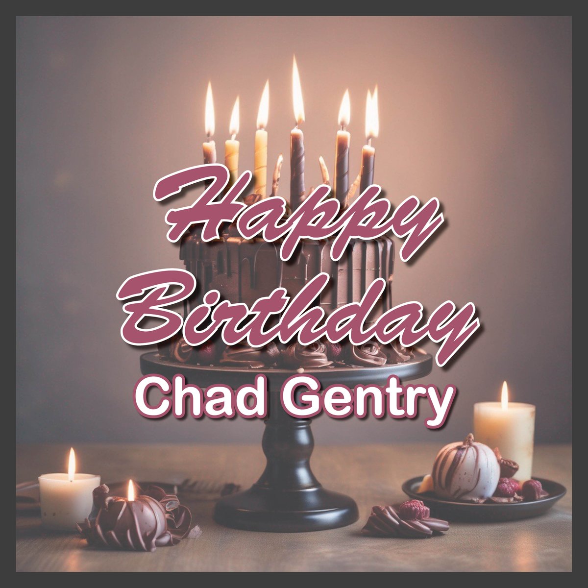 Happy Birthday Chad Gentry! We hope you have a wonderful day filled with fun and excitement! 🎂🍨🥳

#BirthdayPost #Cake #ChadGentry #Candles #Pastry #IceCream #Chocolate #Raspberries #Celebration