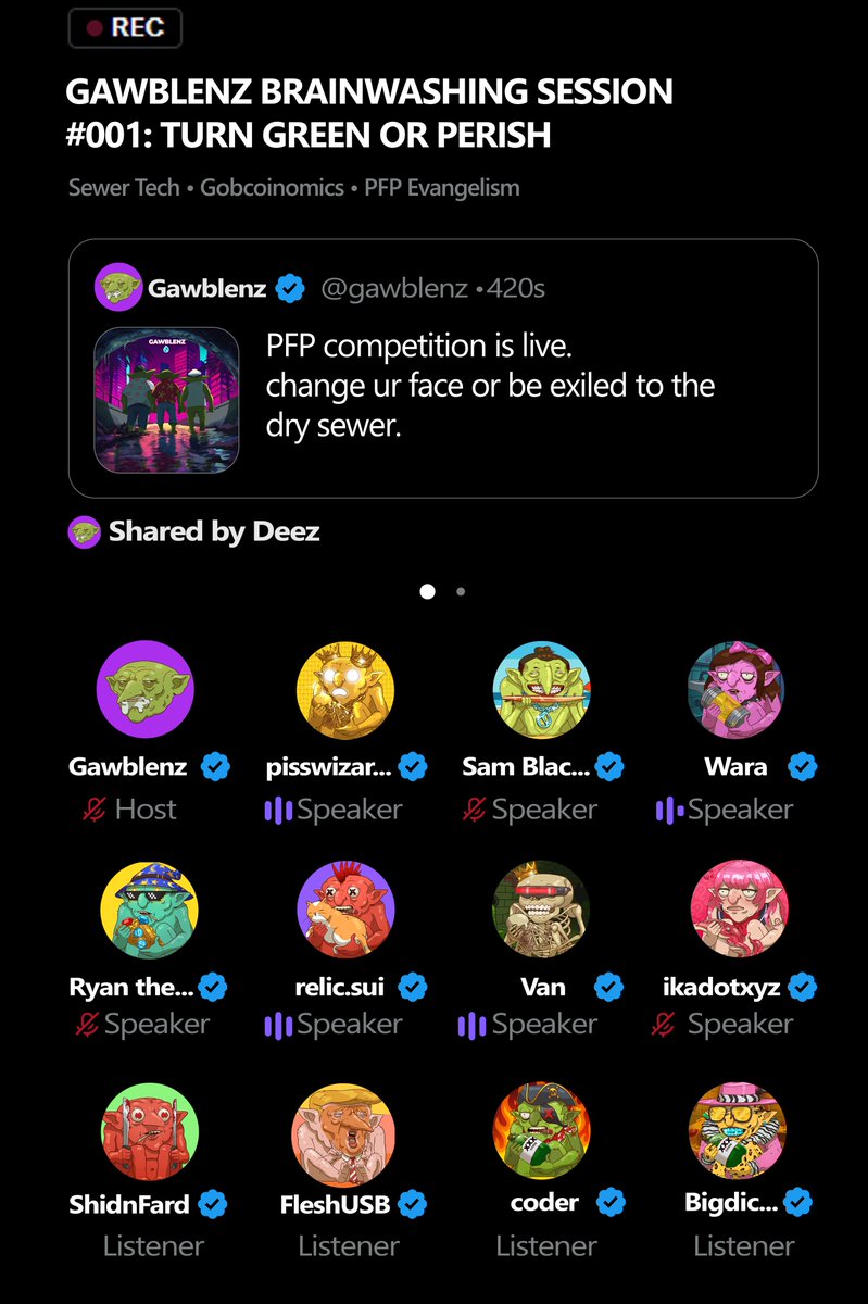 gawblenz's tweet image. PFP COMPETITION IS LIVE 👤
👺 1 gets a free mint
👑 3 get OG
Rules? Buried in the Discord.
Find them… or dry out with the surface folk.
discord.gg/gawblenz