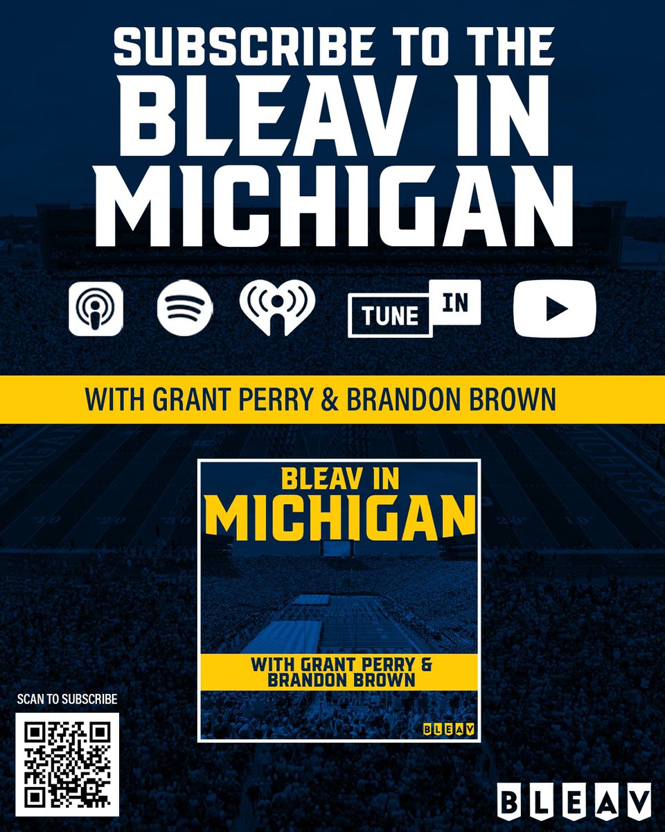 Brandon Brown (@bsb_wolverine) on Twitter photo While you’re enjoying your Friday, go ahead and like, follow and subscribe to all things me and <a href="/TheGrantPerry/">Grant Perry</a>!!!!
Apple: podcasts.apple.com/us/podcast/ble…
Spotify: open.spotify.com/show/2sfmCvKCT…
YouTube: youtu.be/DgwcI3M-mwQ?si… While you’re enjoying your Friday, go ahead and like, follow and subscribe to all things me and <a href="/TheGrantPerry/">Grant Perry</a>!!!!
Apple: podcasts.apple.com/us/podcast/ble…
Spotify: open.spotify.com/show/2sfmCvKCT…
YouTube: youtu.be/DgwcI3M-mwQ?si…