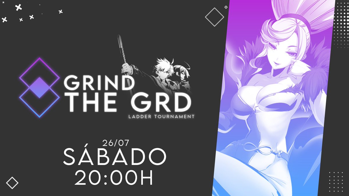 Eon (@ericpqmor) on Twitter photo Na ausência do Mr. Quinzas (melhoras pra ele) eu e a <a href="/Dimamanre/">GRP | Diamante</a> estaremos organizando mais uma edição do Grind the GRD, torneio ladder de UNI 2 amanhã (26/07) às 20h!
Inscrição: start.gg/tournament/gri…
Stream (Top 8): twitch.tv/eon_was_taken Na ausência do Mr. Quinzas (melhoras pra ele) eu e a <a href="/Dimamanre/">GRP | Diamante</a> estaremos organizando mais uma edição do Grind the GRD, torneio ladder de UNI 2 amanhã (26/07) às 20h!
Inscrição: start.gg/tournament/gri…
Stream (Top 8): twitch.tv/eon_was_taken