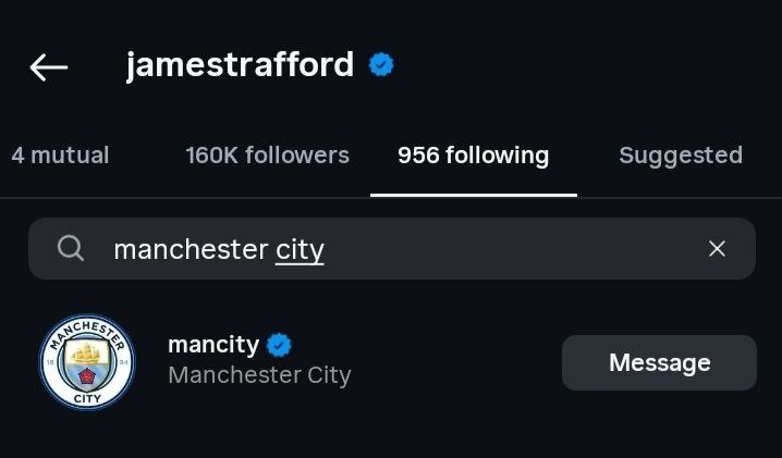 CtyOutis's tweet image. 🚨Breaking: James Trafford started following man city on Instagram.💫