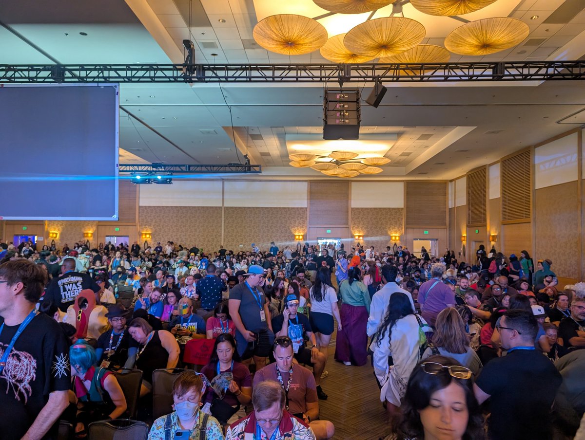 shane2world's tweet photo. @SD_Comic_Con #Indigo is very full for Phineas and Ferb.  Not many people left after the first panel. https://t.co/EwHqSM61on