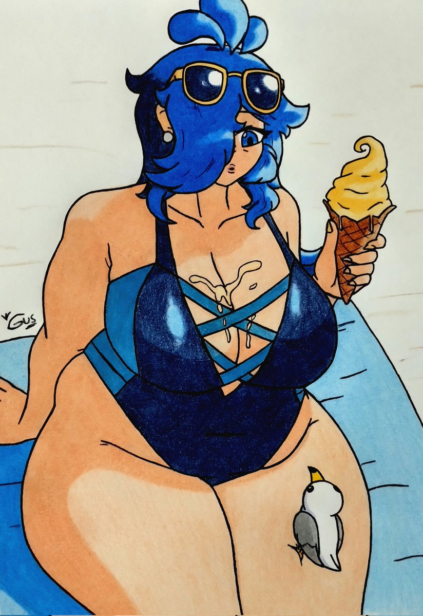 Gusneth (milf) - Modo Veraniega ☀️⛱️ 

#traditionalart #drawing #oc