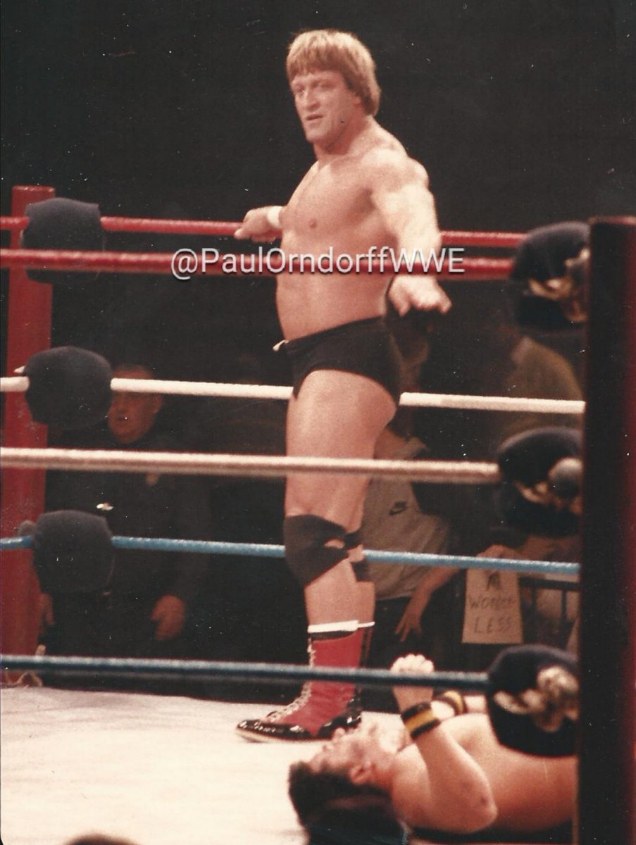 PaulOrndorffWWE's tweet image. From the family archives Friday!
Can you name Paul's opponent?
