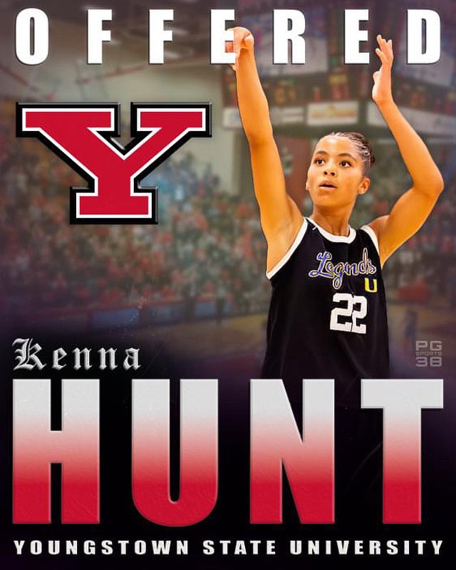 Kenna Hunt (@kennahunt22) on Twitter photo After a great conversation with <a href="/CoachJackson21/">Melissa Jackson</a> I am blessed to have received an offer from <a href="/YSUWomensHoops/">Youngstown State WBB🐧</a> !!! Thank you so much!!! #BTA <a href="/BryceMcKey/">Bryce McKey</a> <a href="/Legends_Bball/">Legends U Basketball</a> <a href="/LumenGirls/">Lumen Christi Girls Basketball</a> After a great conversation with <a href="/CoachJackson21/">Melissa Jackson</a> I am blessed to have received an offer from <a href="/YSUWomensHoops/">Youngstown State WBB🐧</a> !!! Thank you so much!!! #BTA <a href="/BryceMcKey/">Bryce McKey</a> <a href="/Legends_Bball/">Legends U Basketball</a> <a href="/LumenGirls/">Lumen Christi Girls Basketball</a>
